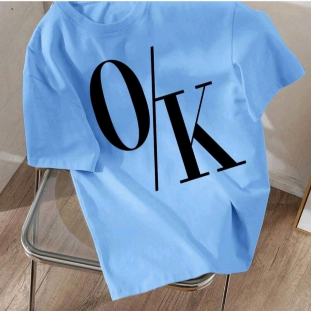 Light Blue OK Graphic Kids Tee